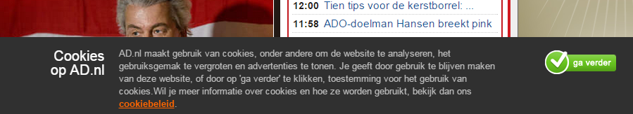 Cookiemelding AD